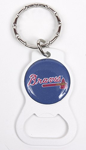 Atlanta Braves MLB Keychain & Keyring - Bottle Opener - White