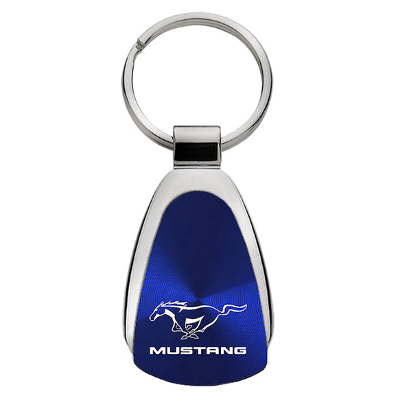 Ford Mustang Keychain & Keyring - Blue Teardrop