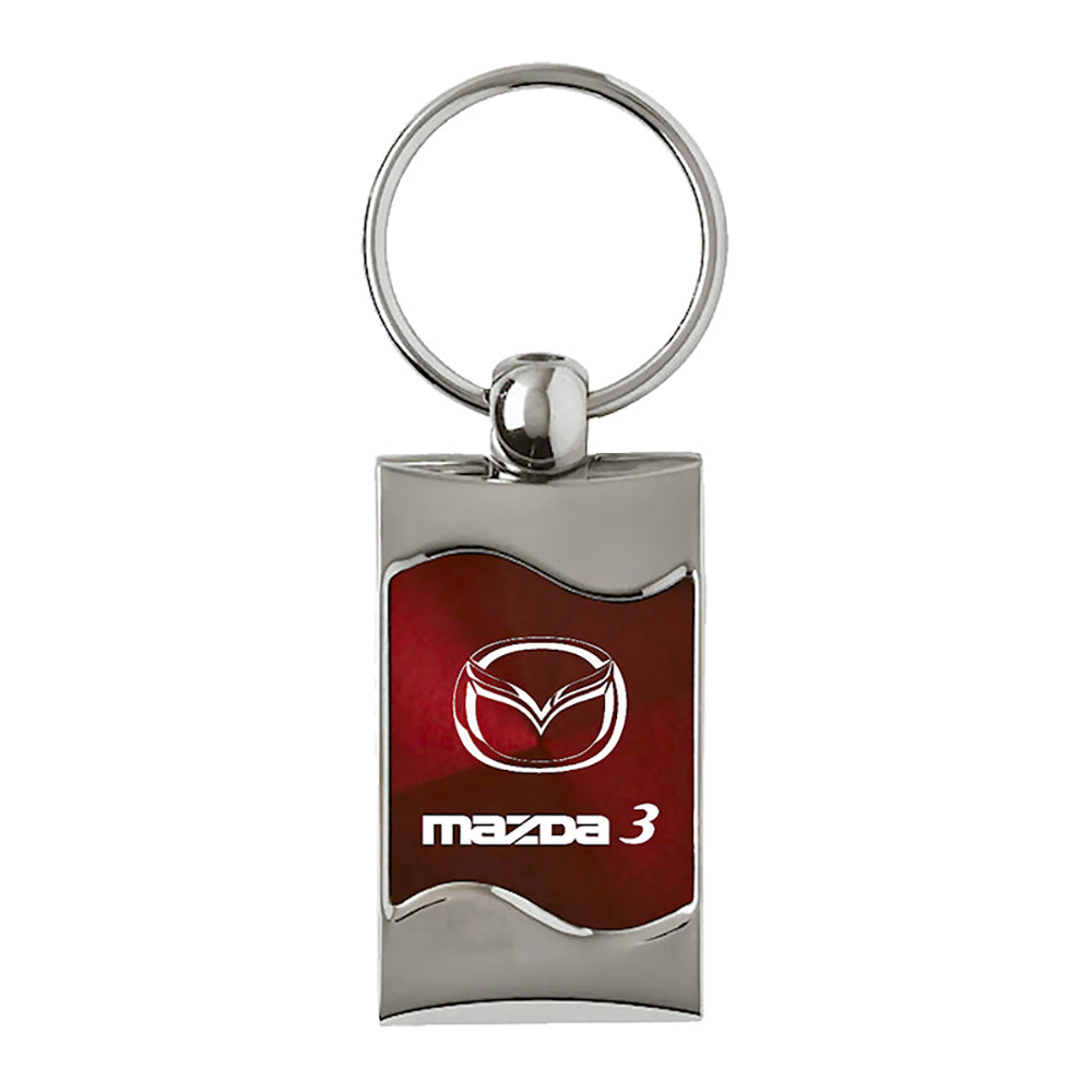 Mazda 3 Keychain & Keyring - Burgundy Wave –