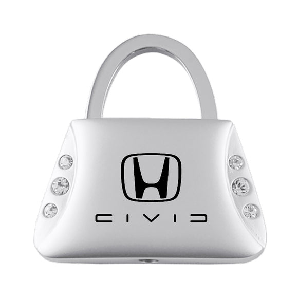 Honda Civic Reversed C Keychain & Keyring - Purse with Bling