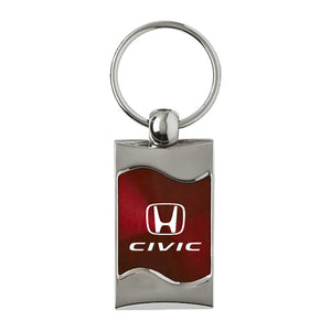 Honda Civic Keychain & Keyring - Burgundy Wave