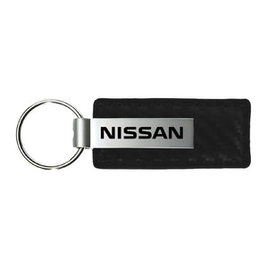 Nissan Keychain & Keyring - Carbon Fiber Texture Leather