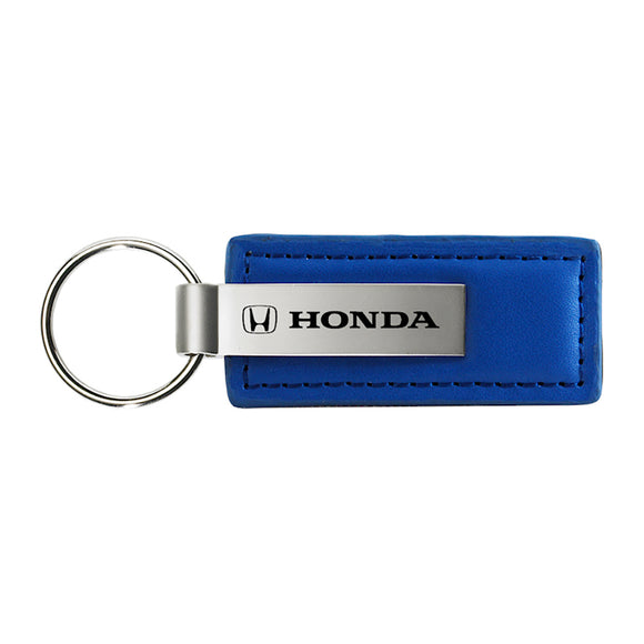 Honda Keychain & Keyring - Blue Premium Leather