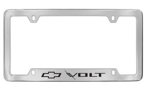Chevrolet Volt Chrome Plated Metal Bottom Engraved License Plate Frame Holder