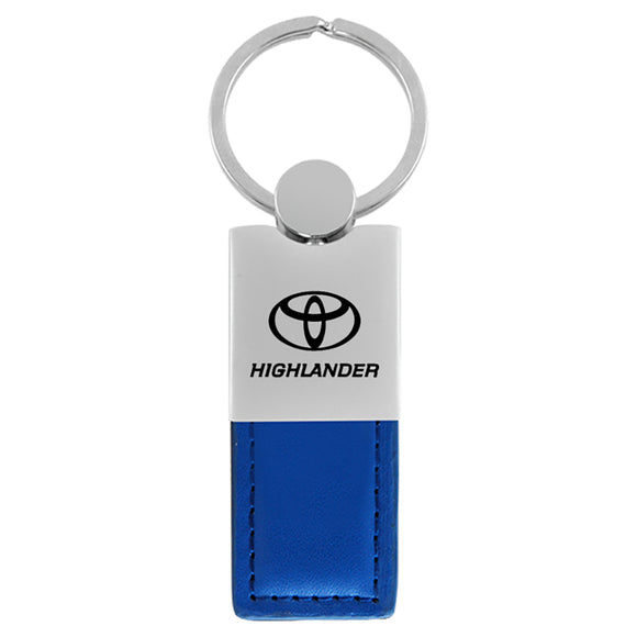Toyota Highlander Keychain & Keyring - Duo Premium Blue Leather