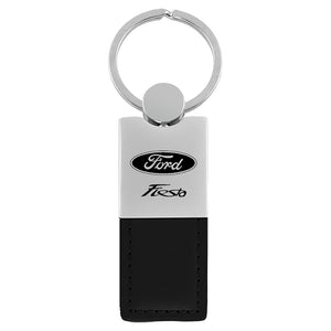 Ford Fiesta Keychain & Keyring - Duo Premium Black Leather