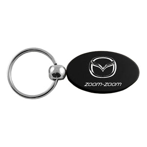 Mazda Zoom Zoom Keychain & Keyring - Black Oval