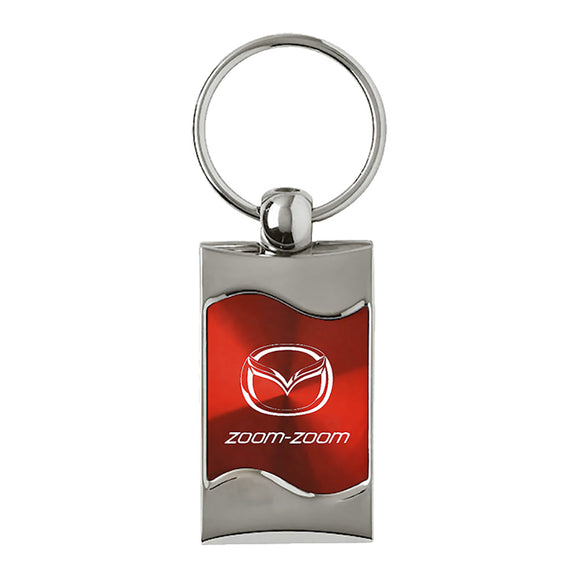 Mazda Zoom Zoom Keychain & Keyring - Red Wave