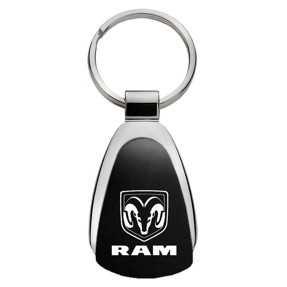 Dodge Ram Keychain & Keyring - Black Teardrop