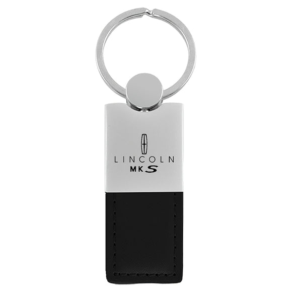 Lincoln MKS Keychain & Keyring - Duo Premium Black Leather