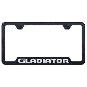 Jeep Gladiator Cut-Out Frame - Laser Etched Rugged Black