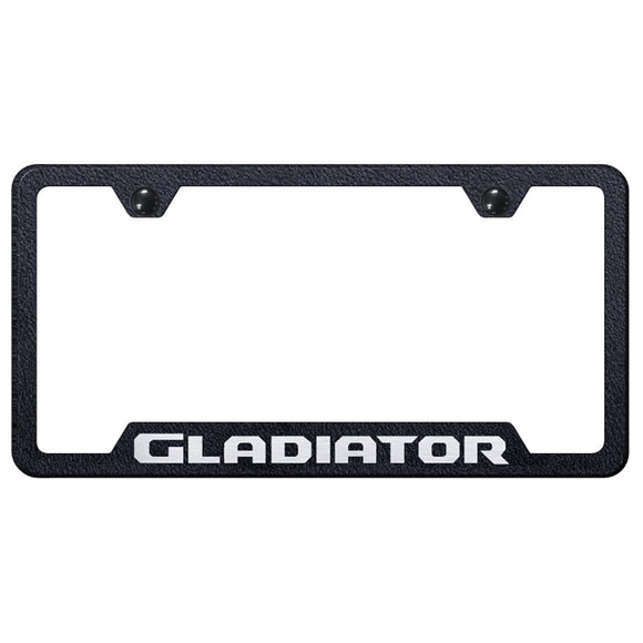 Jeep Gladiator Cut-Out Frame - Laser Etched Rugged Black