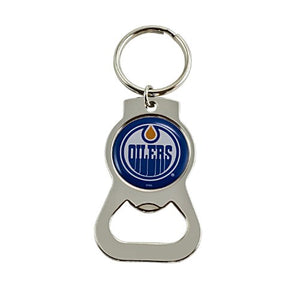 Edmonton Oilers NHL Keychain & Keyring - Bottle Opener - Silver