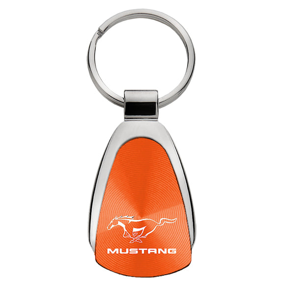 Ford Mustang Keychain & Keyring - Orange Teardrop