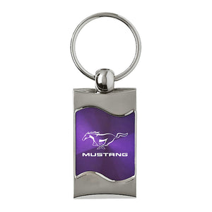 Ford Mustang Keychain & Keyring - Purple Wave