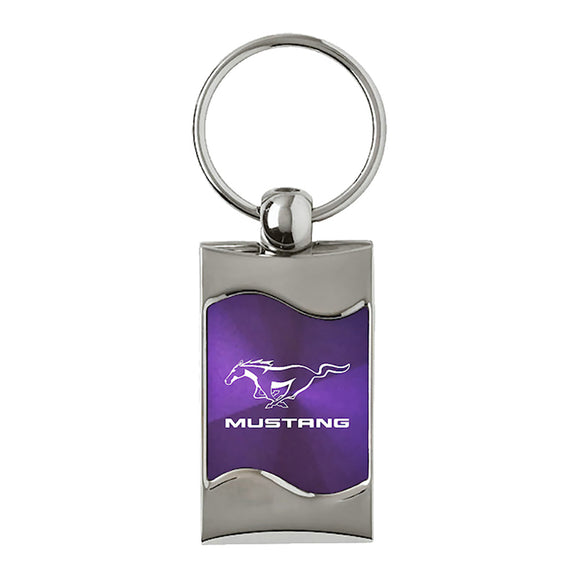 Ford Mustang Keychain & Keyring - Purple Wave