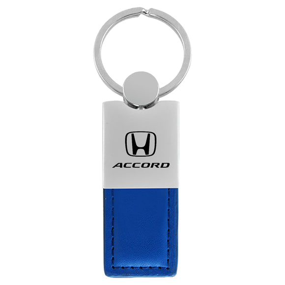 Honda Accord Keychain & Keyring - Duo Premium Blue Leather