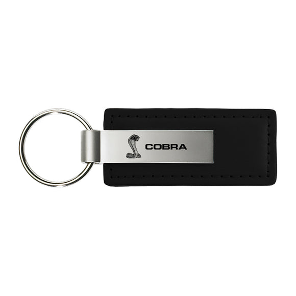Ford Mustang Shelby Cobra Keychain & Keyring - Premium Leather