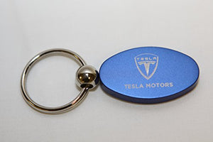 Tesla Keychain & Keyring - Blue Oval