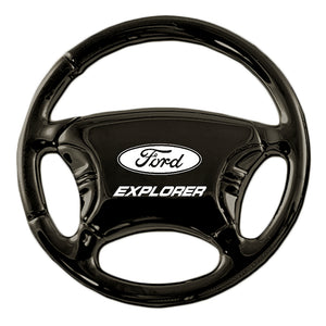Ford Explorer Keychain & Keyring - Black Steering Wheel