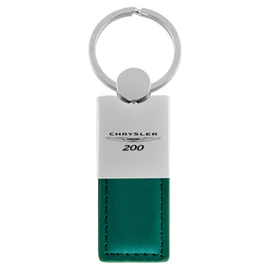 Chrysler 200 Keychain & Keyring - Duo Premium Green Leather