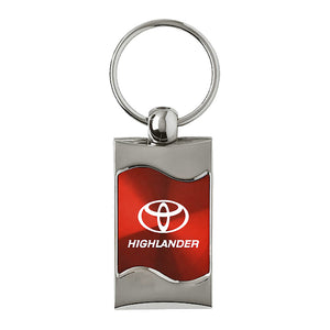 Toyota Highlander Keychain & Keyring - Red Wave