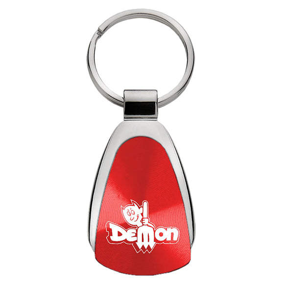 Demon Keychain & Keyring - Red Teardrop