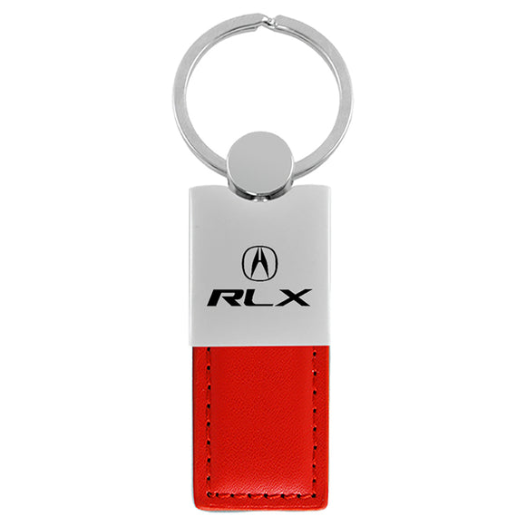 Acura RLX Keychain & Keyring - Duo Premium Red Leather
