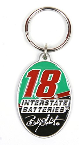 Bobby Labonte #18 NASCAR Keychain & Keyring - Pewter
