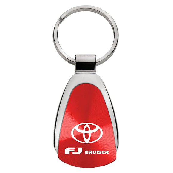 Toyota FJ Cruiser Keychain & Keyring - Red Teardrop
