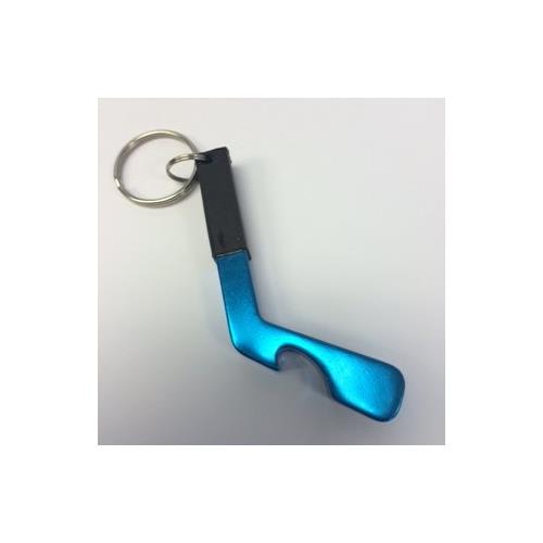 Hockey Keychain & Keyring - Bottle Opener - Blue