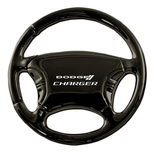 Dodge Charger Keychain & Keyring - Black Steering Wheel