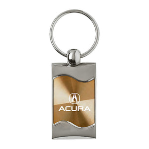 Acura Keychain & Keyring - Gold Wave