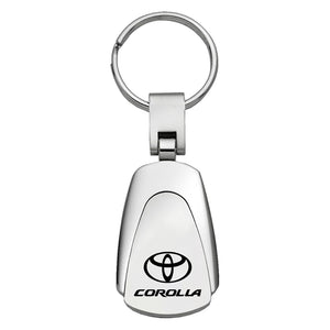 Toyota Corolla Keychain & Keyring - Silver Teardrop