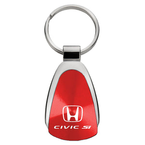 Honda Civic SI Keychain & Keyring - Red Teardrop