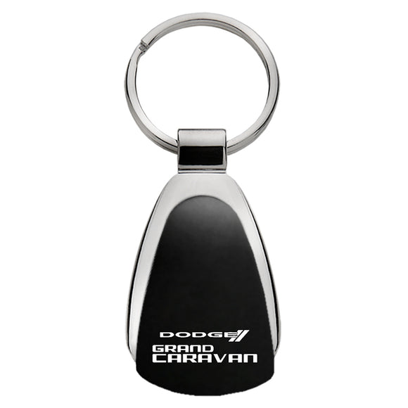 Dodge Grand Caravan Keychain & Keyring - Black Teardrop