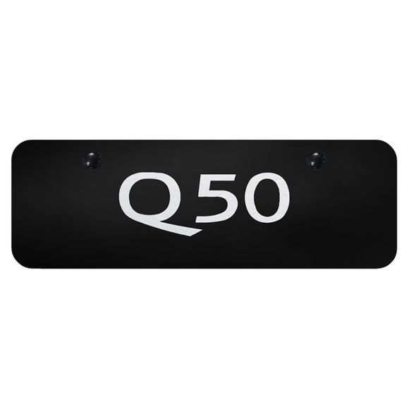 Infiniti Q50 Name Laser Etched Black Mini Plate