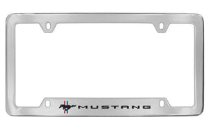 Ford Mustang Pony Chrome Plated Metal Bottom Engraved License Plate Frame Holder