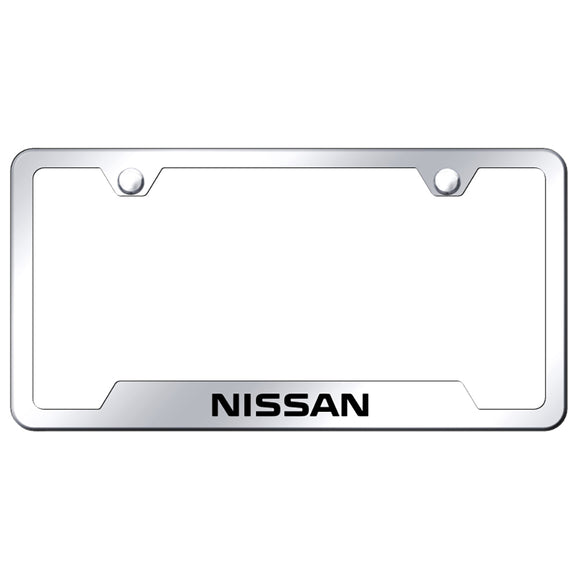 Nissan Laser Etched License Plate Frame (Chrome)