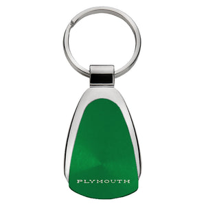Plymouth Classic Keychain & Keyring - Green Teardrop