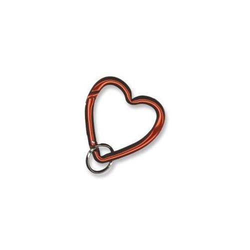 Heart Keychain & Keyring - Carabiner - Red