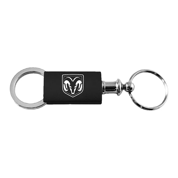 Dodge Ram Head Keychain & Keyring - Black Valet