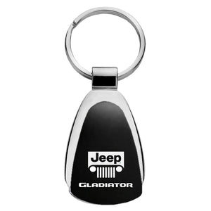 Jeep Gladiator Keychain & Keyring - Black Teardrop