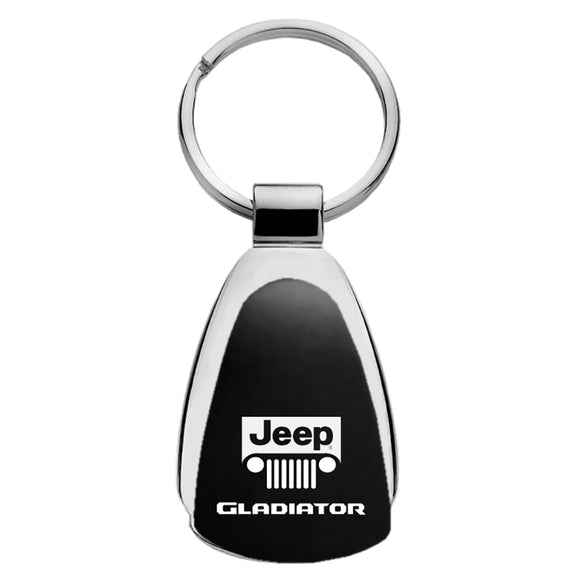 Jeep Gladiator Keychain & Keyring - Black Teardrop