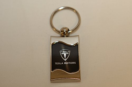 Tesla Keychain & Keyring - Black Wave
