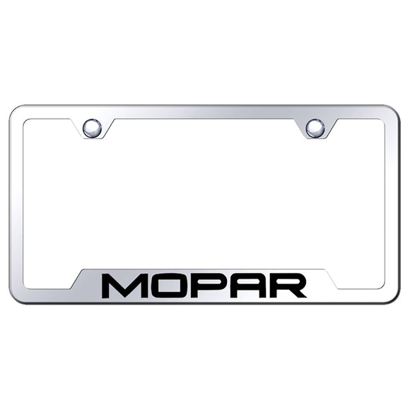 Mopar License Plate Frame - Laser Etched Cut-Out Frame - Stainless Steel