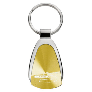 Acura Type S Keychain & Keyring - Gold Teardrop