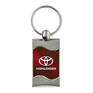 Toyota Highlander Keychain & Keyring - Burgundy Wave