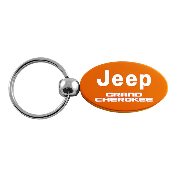 Jeep Grand Cherokee Keychain & Keyring - Orange Oval