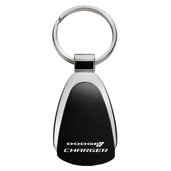 Dodge Charger Keychain & Keyring - Black Teardrop